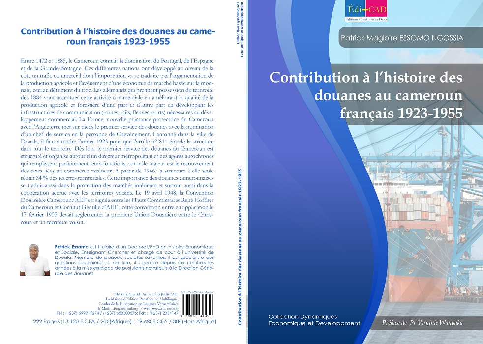   Contribution à l’histoire des douanes  au Cameroun français 1923-1955      